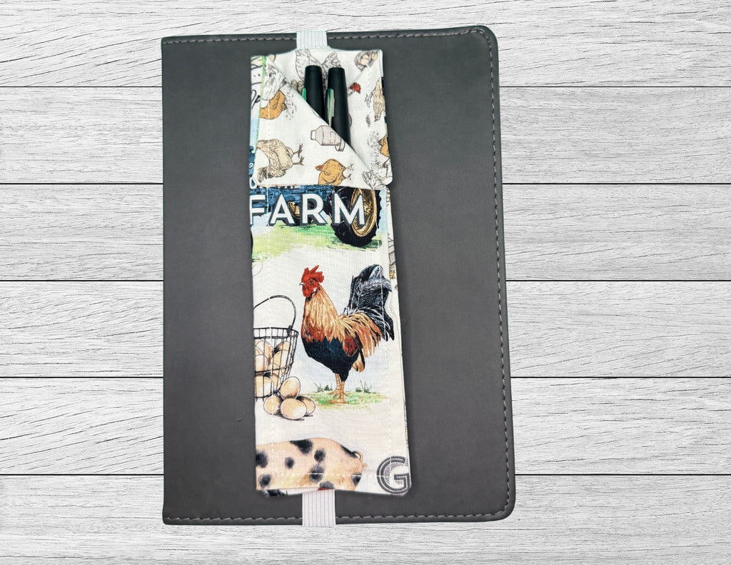 Handmade Fabric Pen Holder Bookmark – Planner & Notebook Accessory