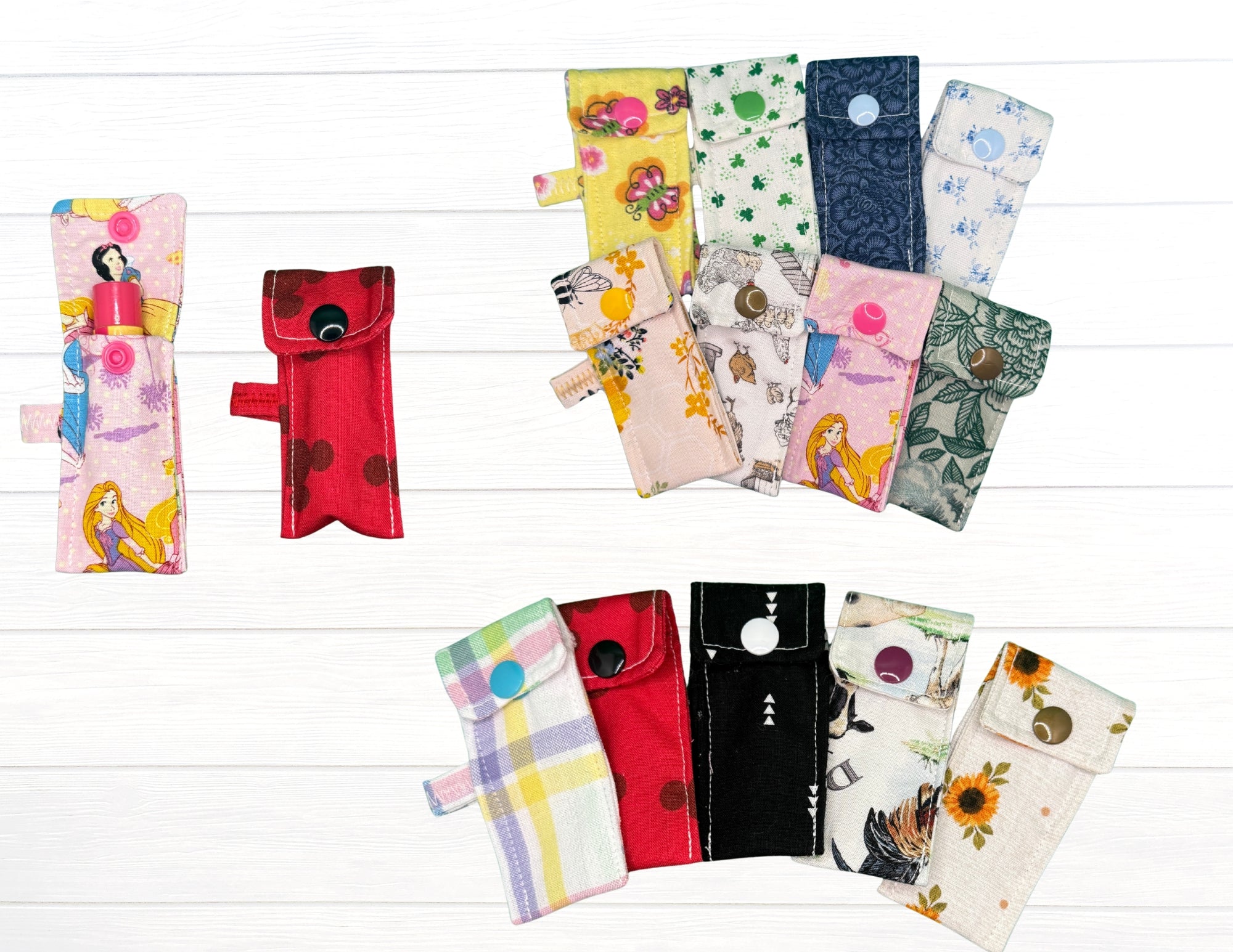 Handmade Lip Balm Holders | Keychain Chapstick Holders | Custom Fabric Options
